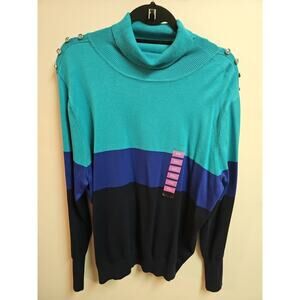 Joseph A. Womens Color Block Sweater Size XXL NWT